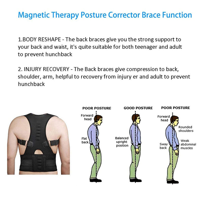 Adjustable Back Shoulder Posture Corrector Belt Clavicle Spine Support Reshape  Body Home Office Sport Upper Back Training Aids-as Shown 1