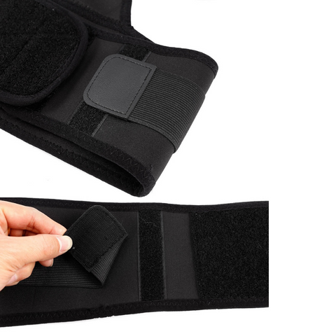 Image of The posture correction back brace is fully adjustable, using velcro fastening to adjust to any body size and shape.