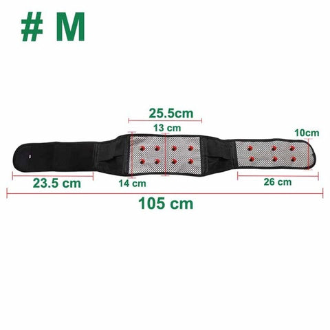Image of This medium size self heating lower back pain relief belt is 105cm long in total.