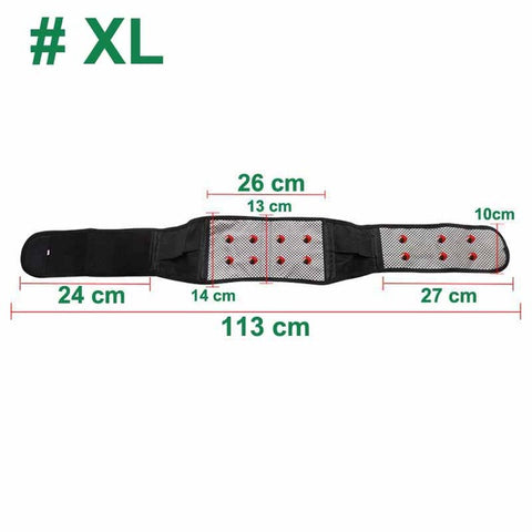 Image of This extra large size self heating lower back pain relief belt is 113cm long in total.