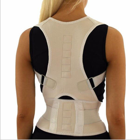Image of The Magnetic Therapy Posture Correction back brace can be worn by women and men in order to correct posture.