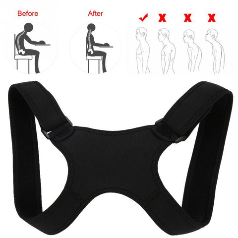 Image of This is one peice posture correction brace, worn over the shoulders.