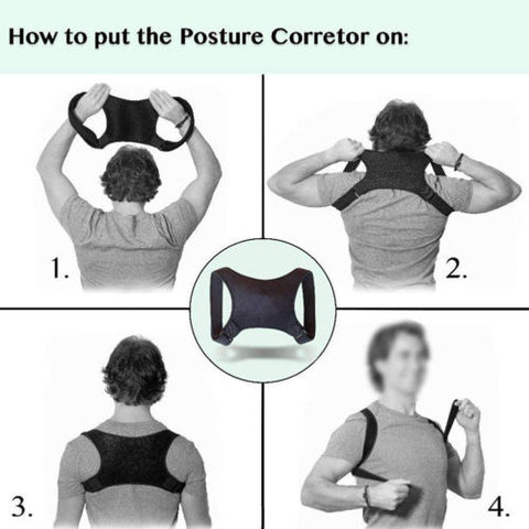 Image of New Spine Posture Corrector Protection Back Shoulder Posture Correction Band Humpback Back Pain Relief Corrector Brace