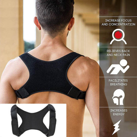 Image of New Spine Posture Corrector Protection Back Shoulder Posture Correction Band Humpback Back Pain Relief Corrector Brace