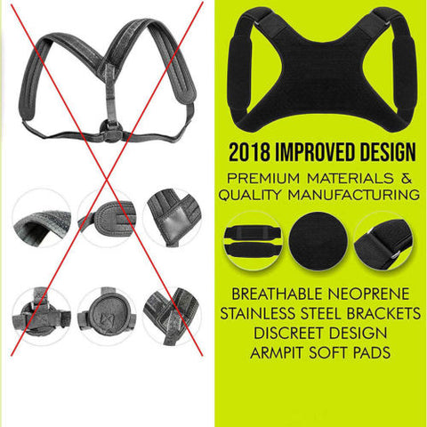 Image of New Spine Posture Corrector Protection Back Shoulder Posture Correction Band Humpback Back Pain Relief Corrector Brace